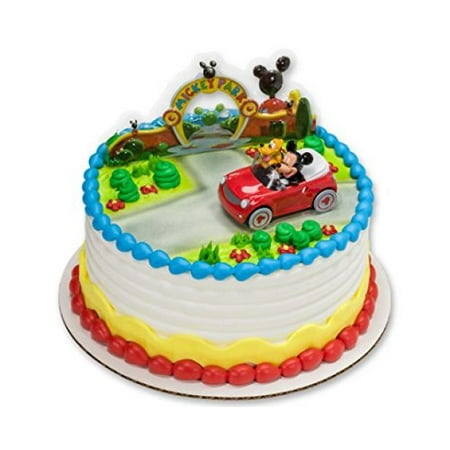 Mickey Mouse And Pluto Car Decoset Cake Decoration Walmart Com