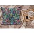 thumbnail image 2 of Paisley Fluffy Throw Pillow Cushion Cover, Ornate Traditional Teardrop Elements Details in Bohemian Design Print, Decorative Square Accent Pillow Case, 16" x 16", Multicolor, by Ambesonne, 2 of 5