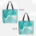 thumbnail image 5 of Defioc Teal Turquoise 1 Pattern Tote Bag for Women,Large Capacity Tote Bag with Zipper Casual Shoulder Handbags Shopping Bag, 5 of 8