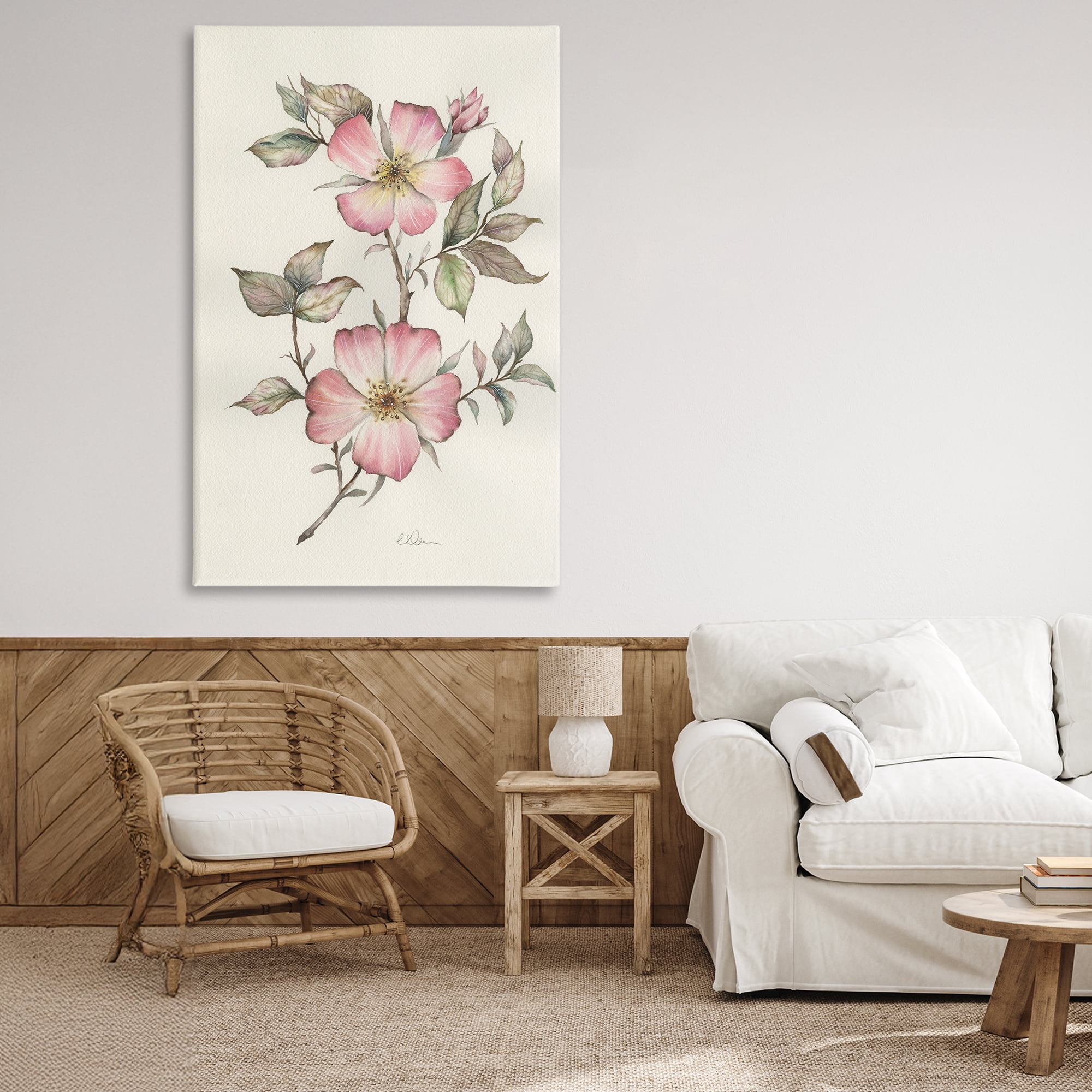 Stupell Industries Two Flowers Natural Study Canvas Wall Art, design by Cady Driver