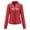 Red, variant on Tejiojio Coats Clearance Women's Slim-Fit Leather Stand-Up Collar Zipper Motorcycle Suit Thin Coat Jacket