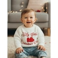thumbnail image 3 of Rdhnmea My First Valentines Day Baby Boy Girl Outfit Knit Sweater Letters Heart Embroidery Newborn Toddler Infant Sweaters Fall Spring Clothes, 3 of 9