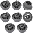 thumbnail image 1 of 8 Pack Dishwasher Lower Rack Wheel Replacement, Fit for Bosch Kenmore & Neff Siemens Dishwashers, 1 of 7