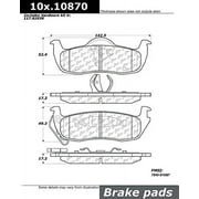 Centric Parts 106.10870 106 Series Posi Quiet Semi Metallic Brake Pad