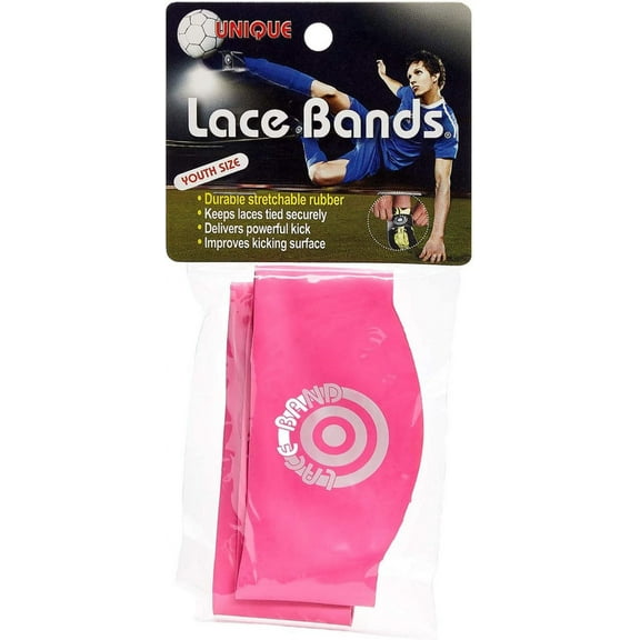 Unique Sports Lace Bands Cleat Lace Covers, Youth - Neon Pink
