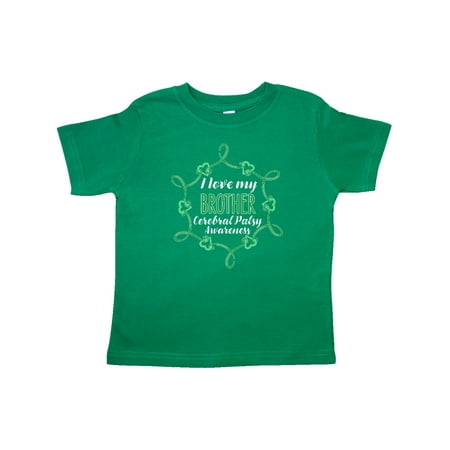

Inktastic I Love My Brother Cerebral Palsy Awareness Gift Toddler Boy or Toddler Girl T-Shirt