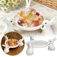 thumbnail image 3 of zhangmingg Rabbit Jewelry and Key Organizer Display Tray Adorable Three Bunnies Decorative Holder for Small Items, 3 of 6