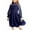 Navy, variant on Gelikeya Daddy Daughter Dance Dresses Size 10-12 Solid Color Contrast Mesh Puff Long Sleeve Neck Formal Party A Line Casual Dress (Tweens, Black, 5-6 Years)