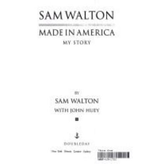 Pre-Owned Sam Walton: Made in America (Hardcover) 0385426151 9780385426152
