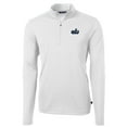 thumbnail image 2 of Men's Cutter & Buck White Old Dominion Monarchs Team Big & Tall Virtue Eco Pique Recycled Quarter-Zip Pullover Top, 2 of 3