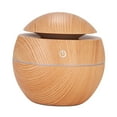 thumbnail image 1 of 130ml Wood Grain USB Air Mist Humidifier for Home Office Car Light Brown, 1 of 8