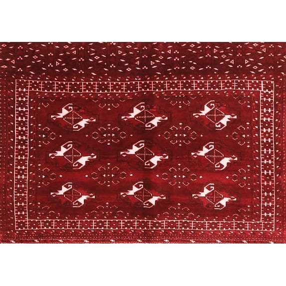 Ahgly Company Indoor Rectangle Persian Red Traditional Area Rugs, 3' x 5'