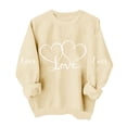 thumbnail image 2 of Wowcloth Women's Crewneck Sweatshirt with Valentine Print, Long Sleeve Casual Top for Everyday Wear, 2 of 6