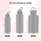 thumbnail image 3 of OSLIFE Termo de Acero Inoxidable con 2 Tapas, Termo Para Café, Agua Fría 24 Horas o Caliente 12 Horas, Tapa Hermética Antigoteo, Botella de Agua Metálica para Gimnasio, Sin BPA (Rosa, 1200ml), 3 of 3