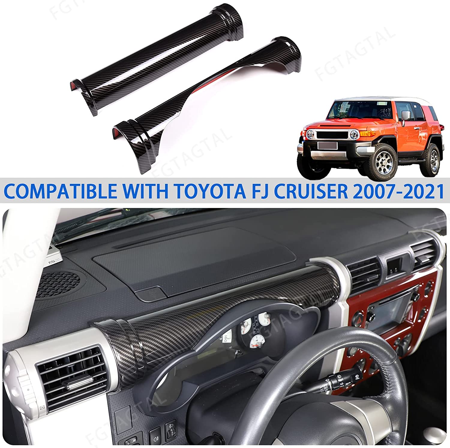 Carbon Fiber ABS Center Console Cover Trim For Toyota Tundra (2007-2013)
