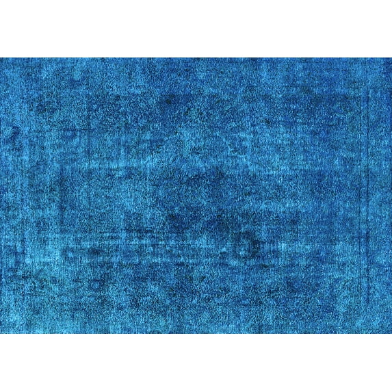 Ahgly Company Indoor Rectangle Oriental Light Blue Industrial Area Rugs, 5' x 7'