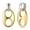 Silver Gold, variant on Women's Stainless Steel Oval Coffee Bean Dangle Hoop Earrings Drop Striped Huggie Ear Hook Silver Gold
