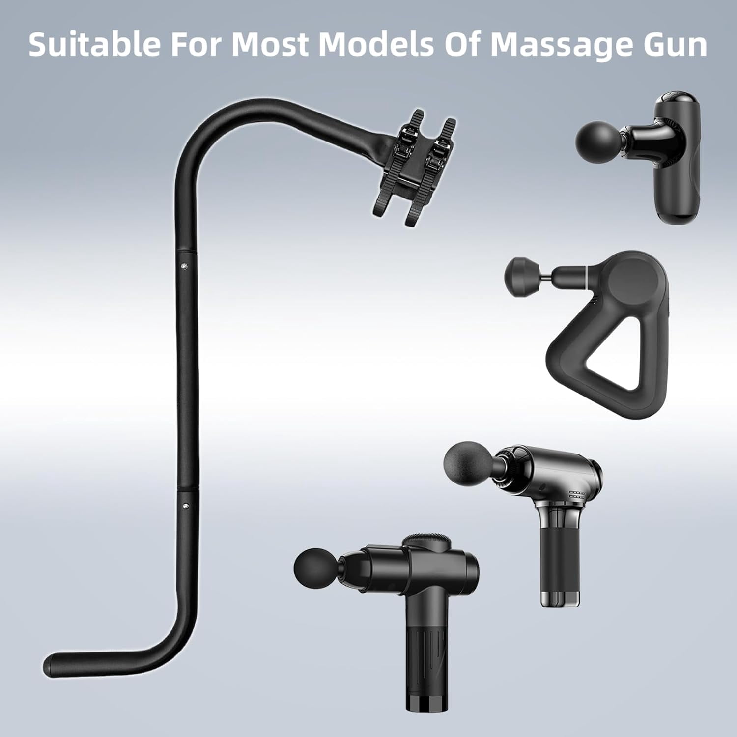 Massage Gun Holder - Ergonomic Shoulder Neck Back Handheld Self Massager Mount for Professional Grade Relief