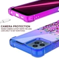 thumbnail image 5 of GALAXY WIRELESS USA for T Mobile Revvl 6x 5G/Revvl 6 5G Case Liquid Glitter Phone Case Cover w/Tempered Glass Screen Protector - Purple/Blue, 5 of 5