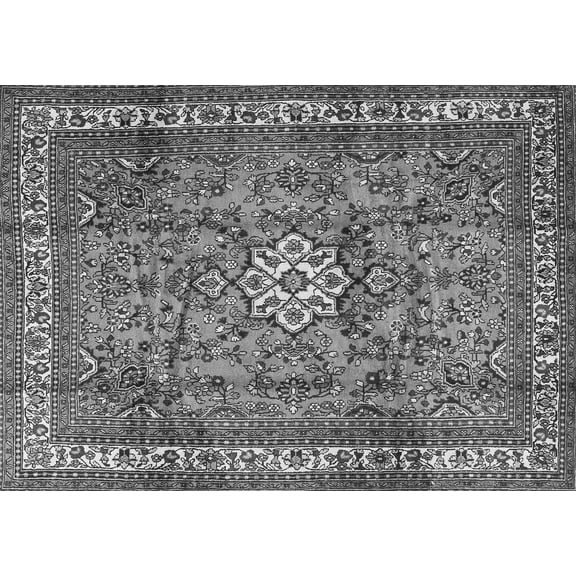 Ahgly Company Indoor Rectangle Persian Gray Traditional Area Rugs, 5' x 7'