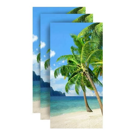 60 Inch Pack - Palm Island Fiber-Reaction Printed Beach Towel - 30 x 60 inches 3 PACK