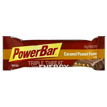 PowerBar Triple Threat Caramel Peanut Fusion Energy Bar, 55GM (Pack of 15)