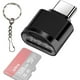thumbnail image 1 of Lector de tarjetas Leizhan Type C Micro SD/TF con llavero negro, 1 of 6