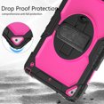 thumbnail image 7 of Case for iPad Air 3rd Generation 2019/iPad Pro 10.5 Inch 2017 with Screen Protector, 360 Degree Rotating Kickstand Hand Strap Heavy Duty Shockproof Cover with Shoulder Strap, Rose PC, 7 of 7