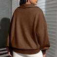 thumbnail image 4 of Half Zip Pullover Sweatshirt For Women Long Sleeve Casual Pullover Fleece Sweatshirt For Women Soft Sweatshirt 1/4 Zip, 4 of 6
