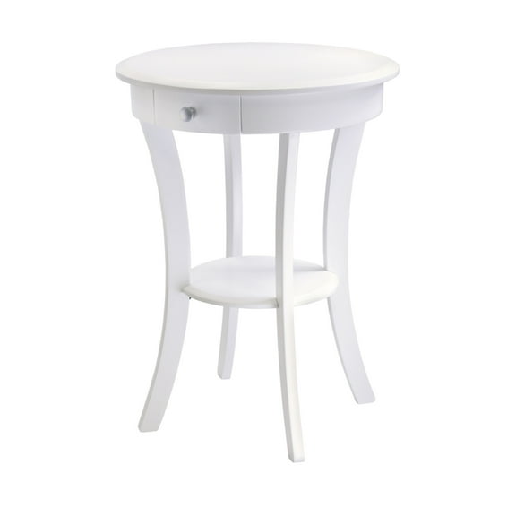 Winsome Wood Sasha Round Accent Table, White Finish