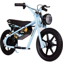 Droyd Weeler Electric Mini Bike - 24V 8Ah Battery, 6-10 MPH, Up to 8 Miles, LED Lights, Kids Ages 6 - Blue
