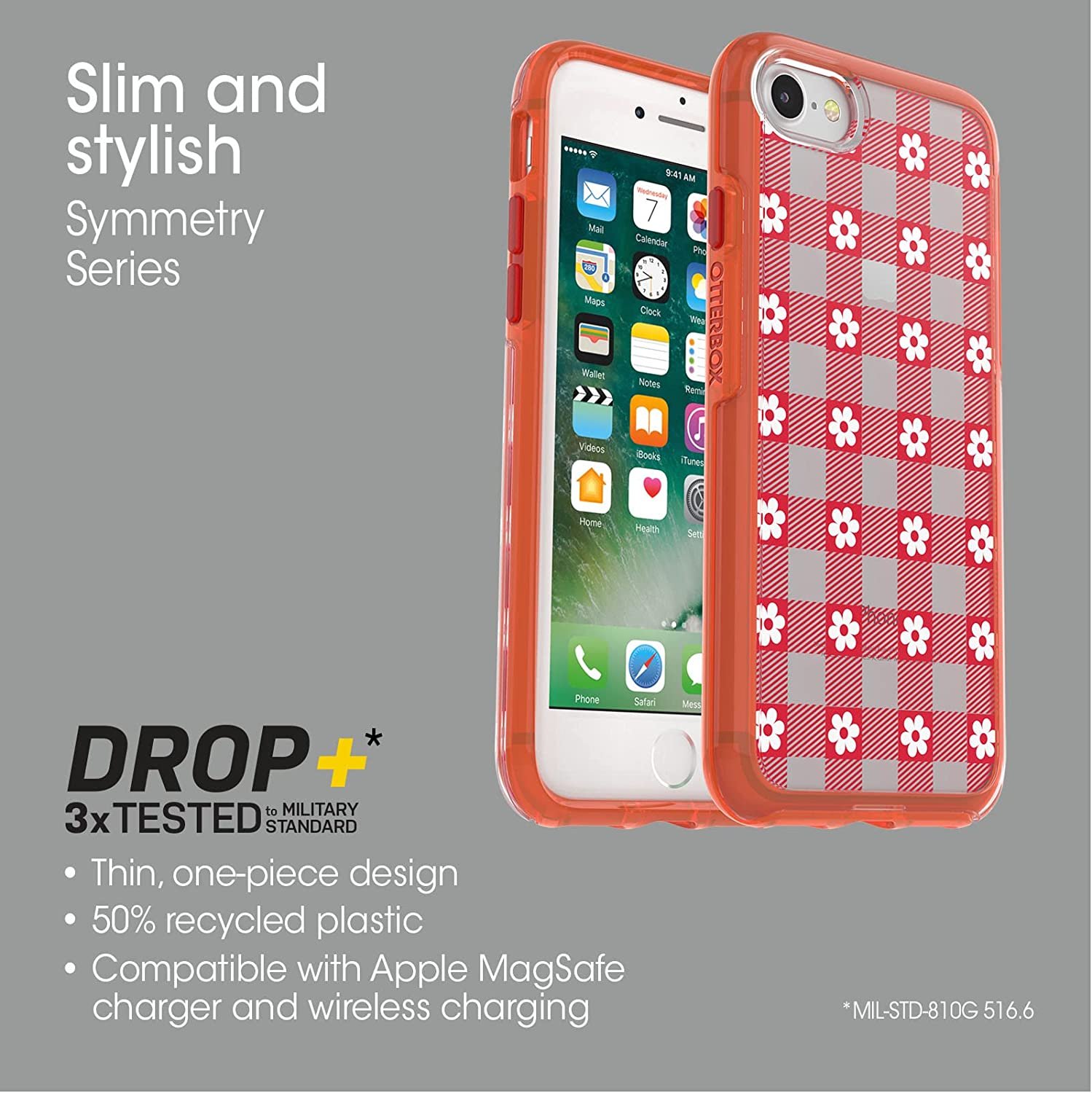 OtterBox SYMMETRY CLEAR SERIES Case for iPhone SE 3rd and 2nd gen and iPhone 8/7 - PICNIC DAISY