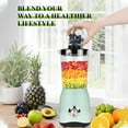 thumbnail image 4 of Portable Smoothie Blender, Max 1000W Personal Blender For Shakes And Smoothies, 12Pcs Coffee Grinder And Countertop Blenders Combo For Kitchen, Non-Bpa（Green）, 4 of 6