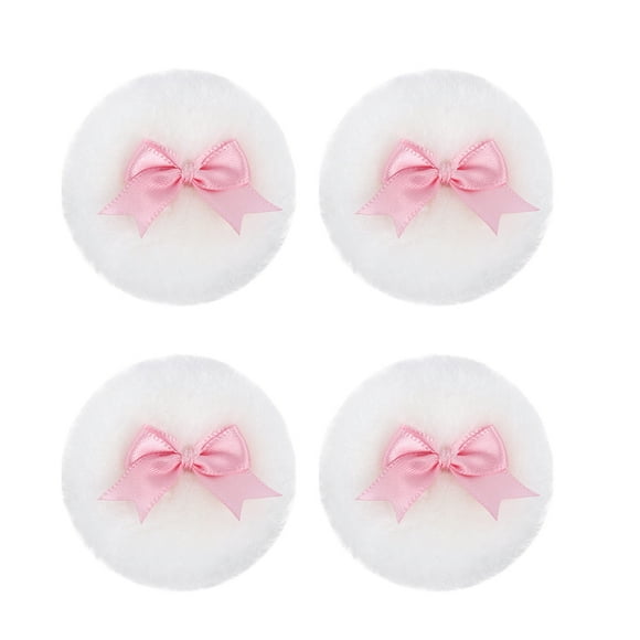 4 piezas esponjoso polvo esponjoso soplo lavable suave felpa cuerpo polvo soplo para mujer