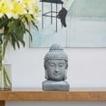 thumbnail image 4 of fastboy Statue de Bouddha en Grès Figurine de Collection Ornements Oeuvre d'Art pour Table, 4 of 9