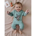 thumbnail image 5 of BemeyourBBs Newborn Baby Boy Duck Hunting Outfits Romper Spring Fall Winter Clothes Cute Mallard Embroidery Plaid Long Sleeve Jumpsuit One Piece Outfit, 5 of 9