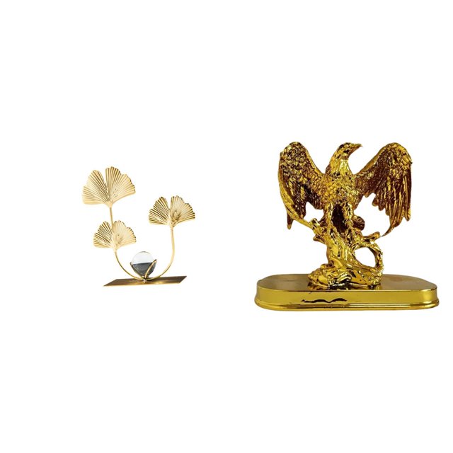 Escultura De Hoja, Arte Moderno, Estatua De Resina, Adorno Para Estantería, Ideal Para Dormitorio, Oficina, Comedor, Regalo Navideño O De Inauguración De Casa. Pieza De Colección.