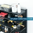 thumbnail image 4 of VIVO Black Freestanding Modular Pegboard System with 3 Tier Organization, 4 of 8
