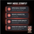 thumbnail image 2 of Hostage Tape Nasal Strips for Snoring Relief and Improved Breathing, 30 Count, 2 of 9