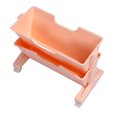 thumbnail image 5 of Double Layer Movable Deskside Bookshelf Removable Small Bookcase Dormitory Organize Trolley Shelf Pink, 5 of 5