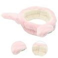 thumbnail image 3 of Unique Bargains 1 Pc Fashion Cute Plush Washing Face Rabbit Ear Headwrap for Women 6.69"x2.36" Light Pink, 3 of 3