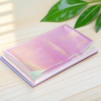SEWOART 20Pcs Iridescent Pink Wrapping Film Sheet for Flowers Use