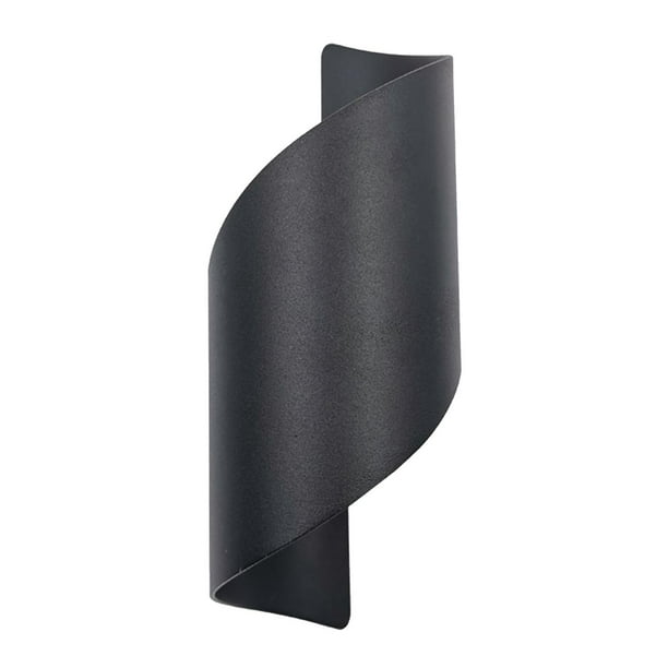 Luces LED de pared con espiral para escaleras, pasillos y decoración de pared para el hogar luz cálida negra