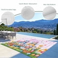 thumbnail image 3 of Easter Gnomes Bunnies Outdoor Rug for Patio/Deck/Porch, Non-Slip Large Area Rug 3 x 5 Ft, Spring Easter Eggs Floral Purple Plaid Indoor Outdoor Rugs Washable Area Rugs, Camping Rug Carpet Runner, 3 of 8