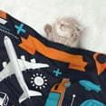 thumbnail image 2 of Pofeuu Creative Transport Print Puppy Blanket,Dog Blankets,Pet Blanket Cozy Cat Blankets for Indoor Cats, Fuzzy Pet Blanket for Kitten Doggy Dog Blankets-Medium, 2 of 8