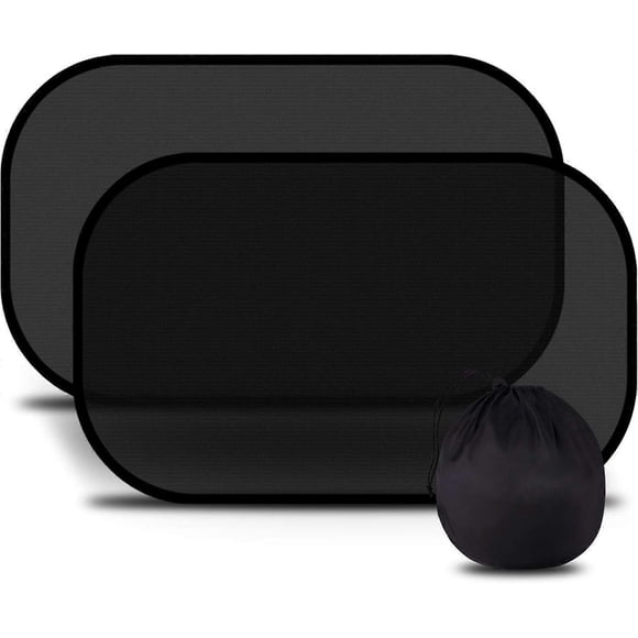 4 Pieces Baby Car Sunshade,VERY DARK UV/Heat Protection, Self Adhesive Sun Shades for Kids,Quick/Easy Installation,Storage Bag Included,Size 51x31cm (