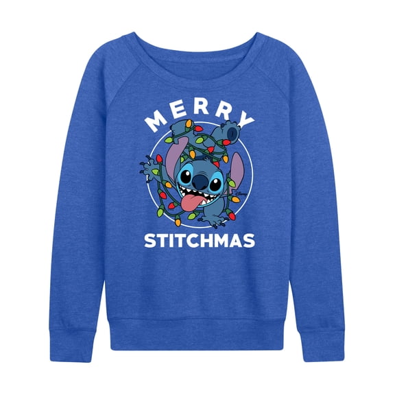 Lilo & Stitch - Merry Stitchmas - Women's French Terry Long Sleeve Pullover