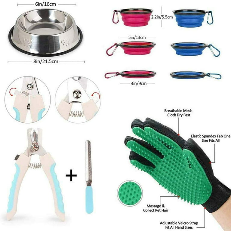 SETONWARE Puppy Starter Kit, Dog Toys, Dog Bed Blankets, Puppy Dog Grooming  Tool, Training, Toys, Training Bells Dog Leashes Accessories for Dogs Gift  for New Puppies Pink 23 Pieces 