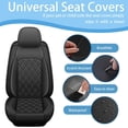 thumbnail image 5 of Car Seat Covers,Full Set for GMC Sierra 1500 2019-2025 5 Seats Waterproof Leather Seat Cover Automotive Seat Protector Black,Full Set(2 Row 5 Seats), 5 of 11