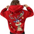 thumbnail image 1 of Sudaderas con capucha navideñas para mujer, sudaderas con capucha de manga larga a la moda con gráfico de alces bonitos, sudaderas informales Fridja FKASFK5430, 1 of 6